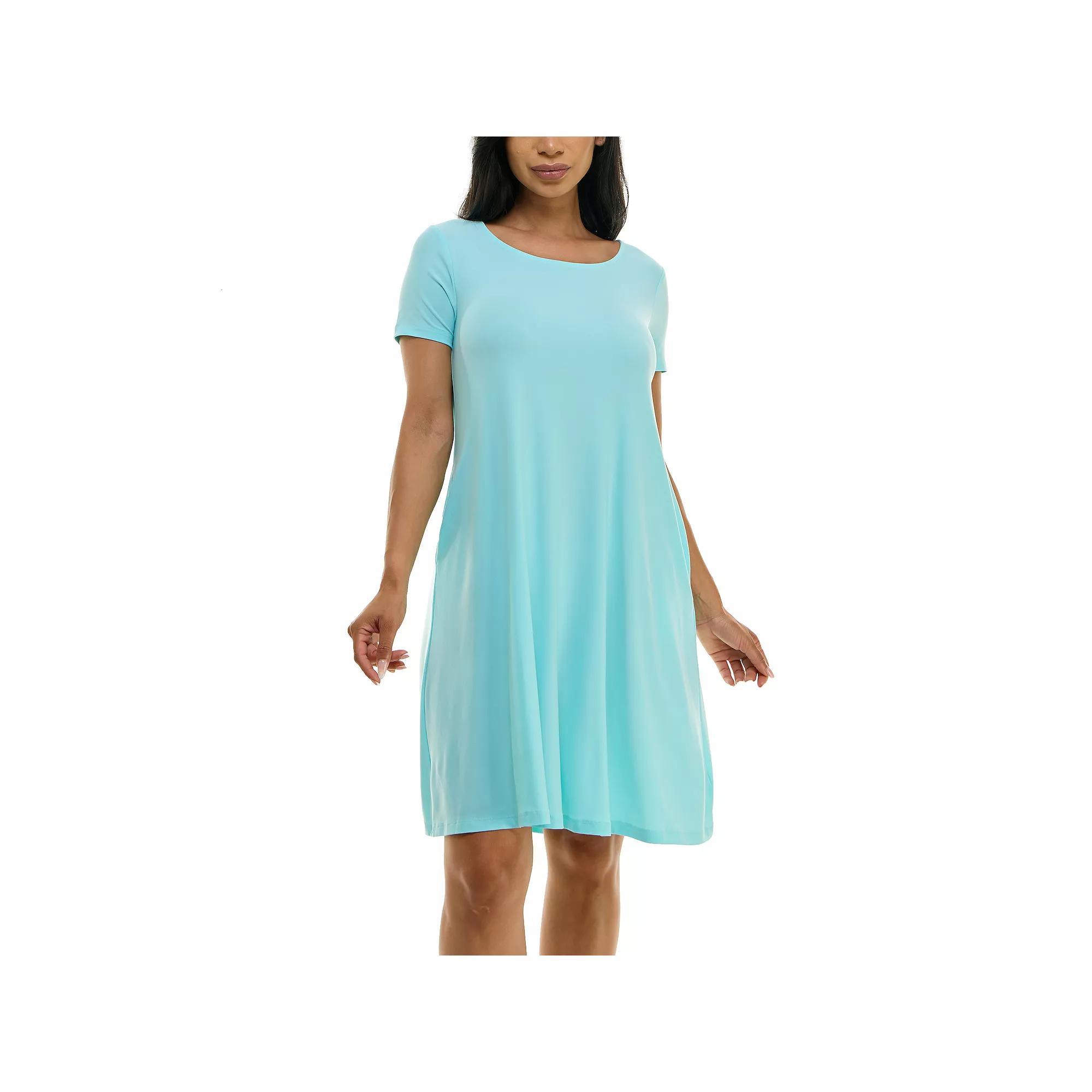 Women's Nina Leonard Lace-Up Back Swing Dress,  Product Image