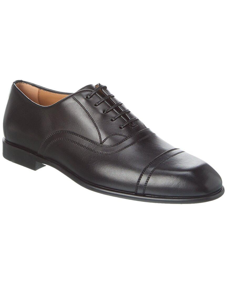 FERRAGAMO Cortez Leather Oxford In Black Product Image