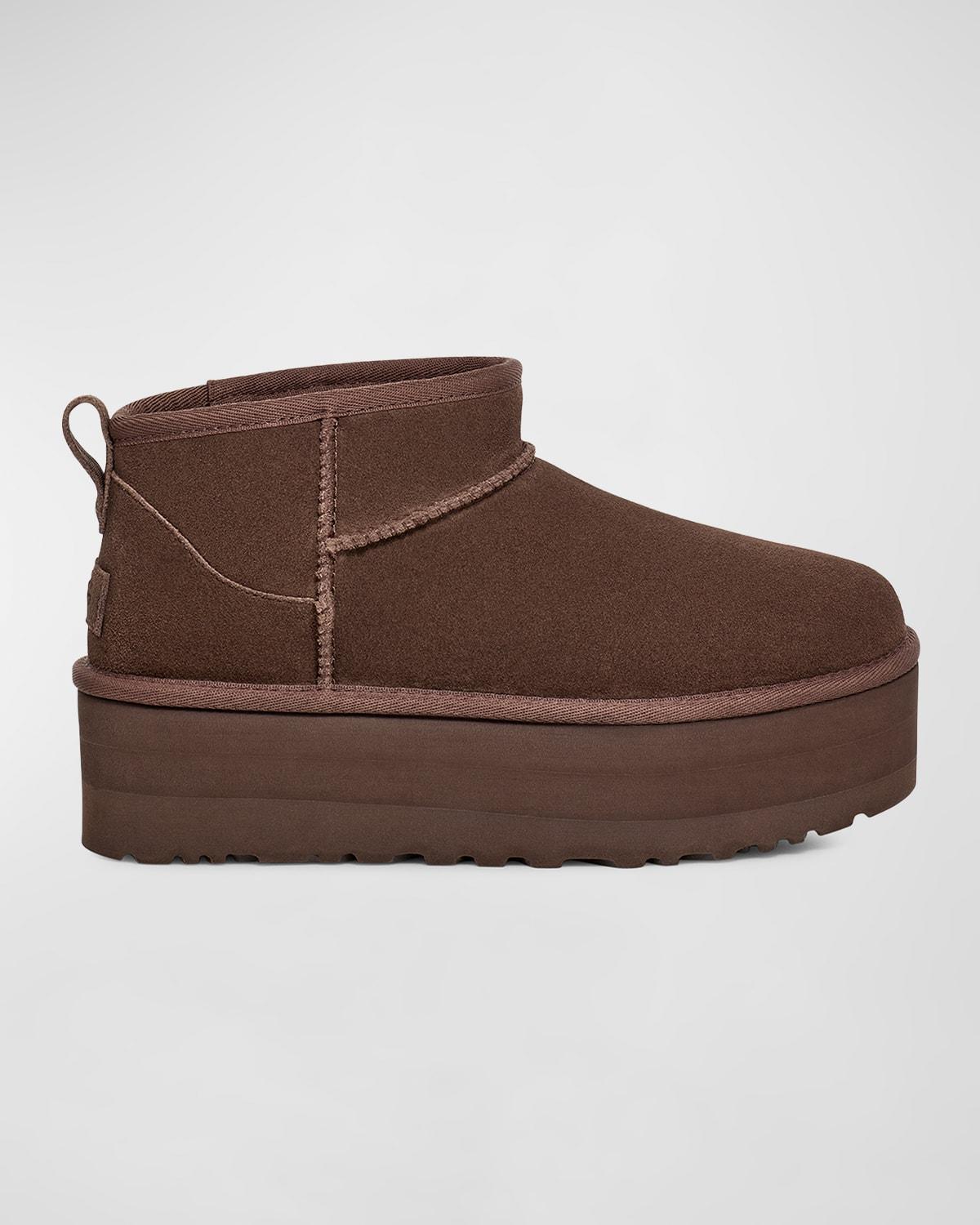 UGG Womens Classic Ultra Mini Platform Suede Classic Boots Product Image