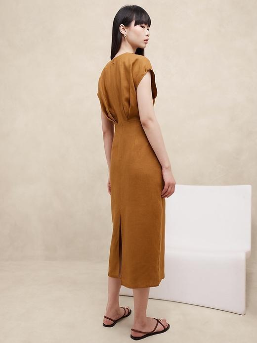 Mari Draped Midi Dress Product Image