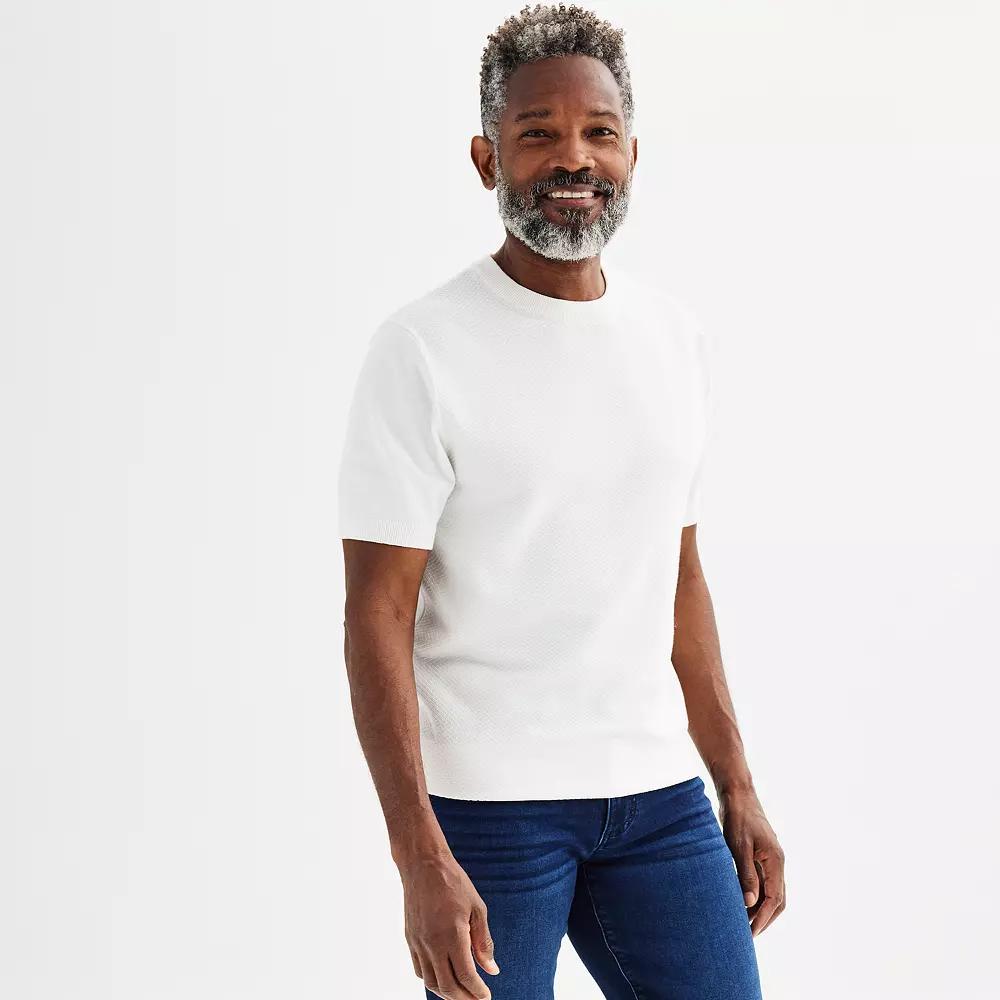 Men's Apt. 9® Textured Sweater Tee, Size: Medium, Ivory Product Image