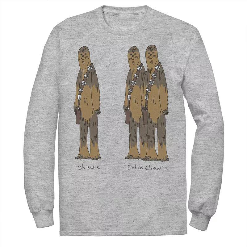 Men's Star Wars Chewie & Extra Chewie Graphic Tee, Size: Small, Athletic Grey Product Image