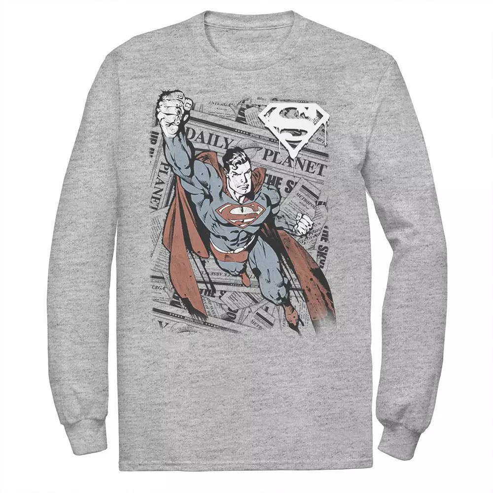 Men's DC Comics Superman Daily Planet Background Poster Tee,  Product Image