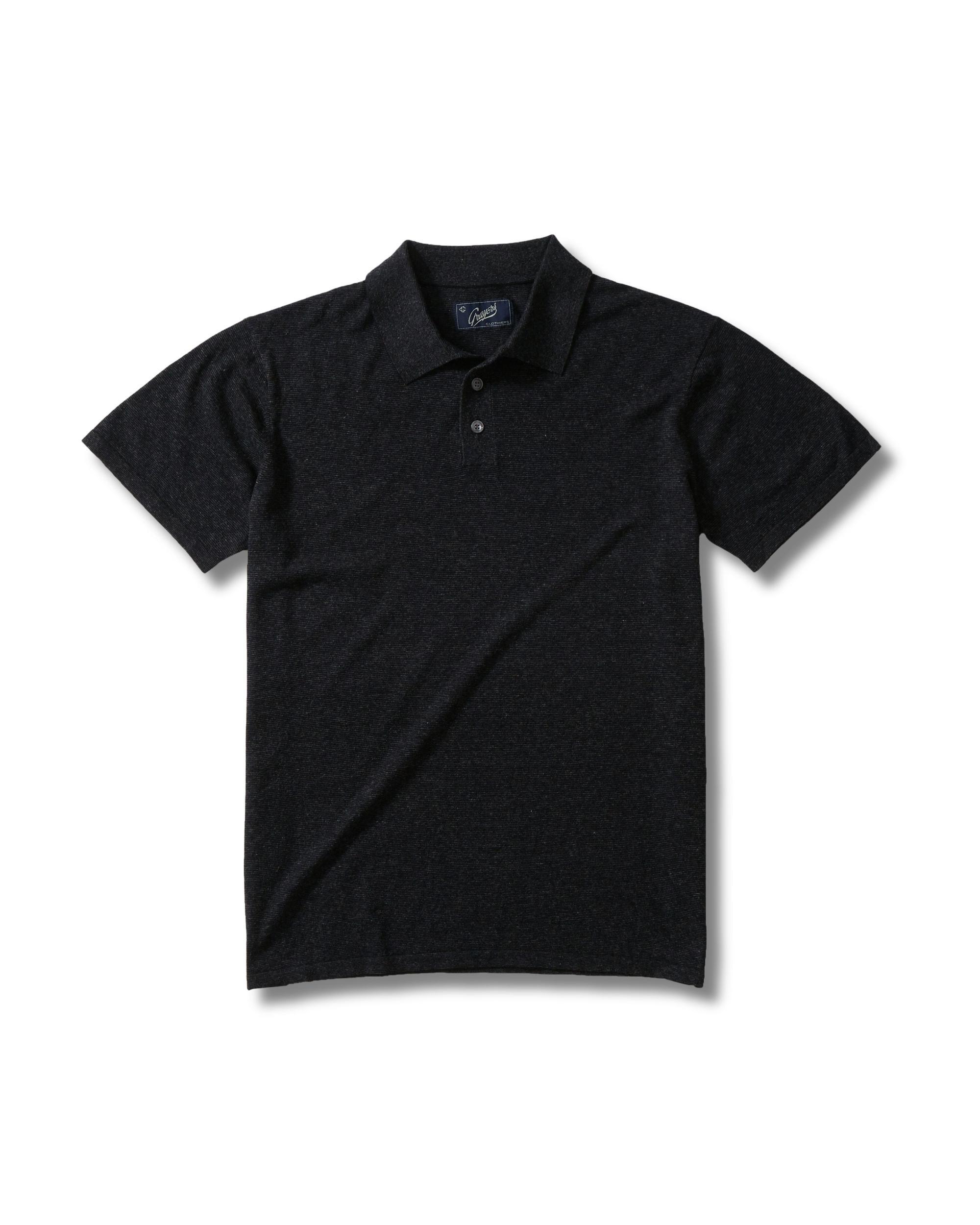James Featherweight Sweater Polo - Charcoal Product Image