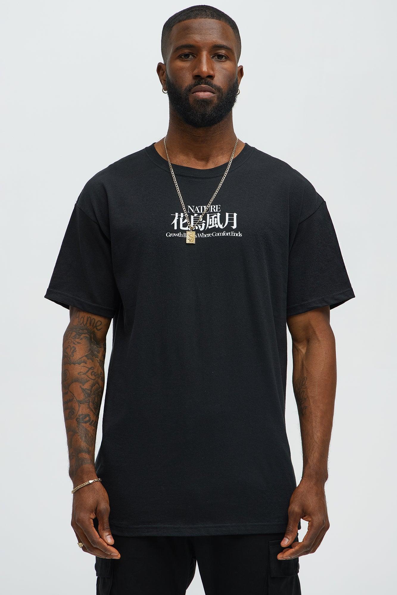 Growth Begins Kanji Short Sleeve Tee - Black Male Product Image
