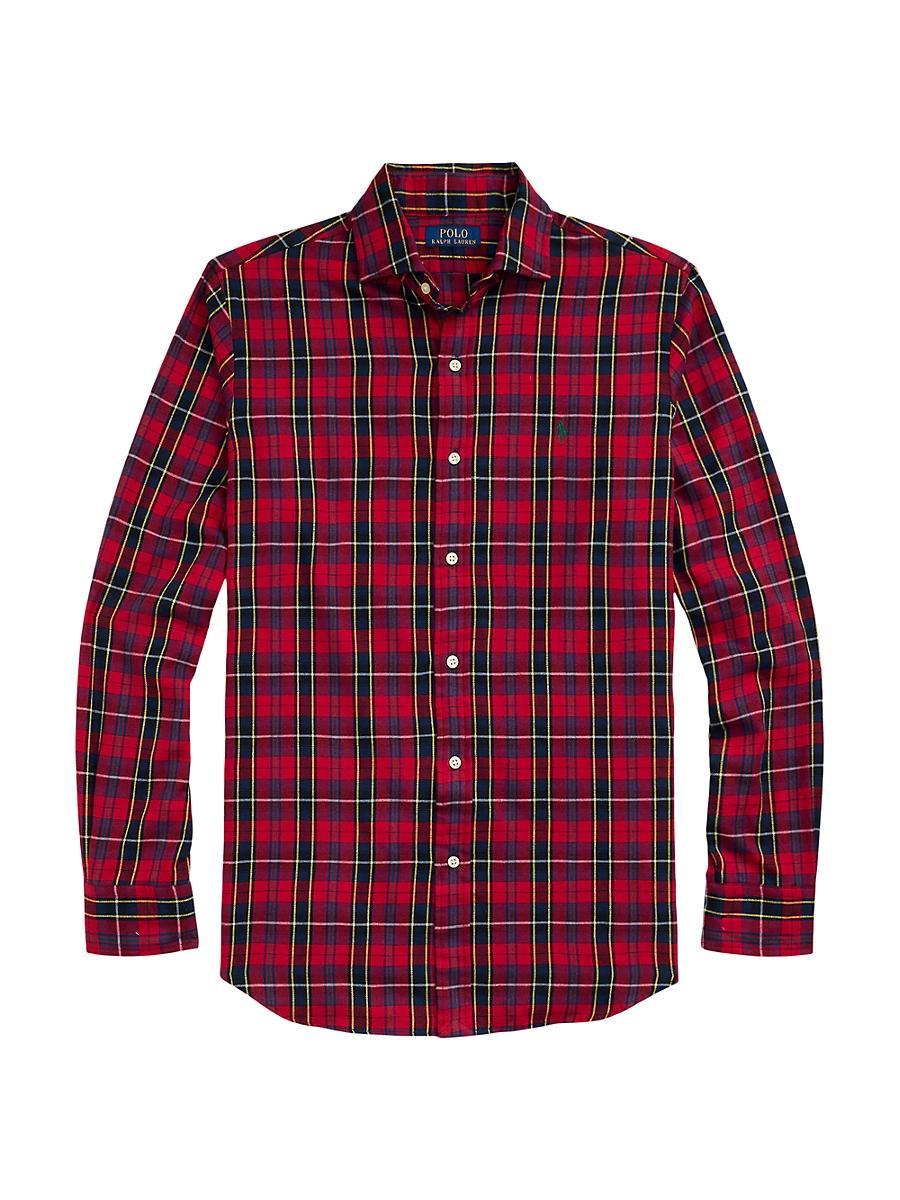 Mens Classic-Fit Plaid Twill Button-Front Shirt Product Image