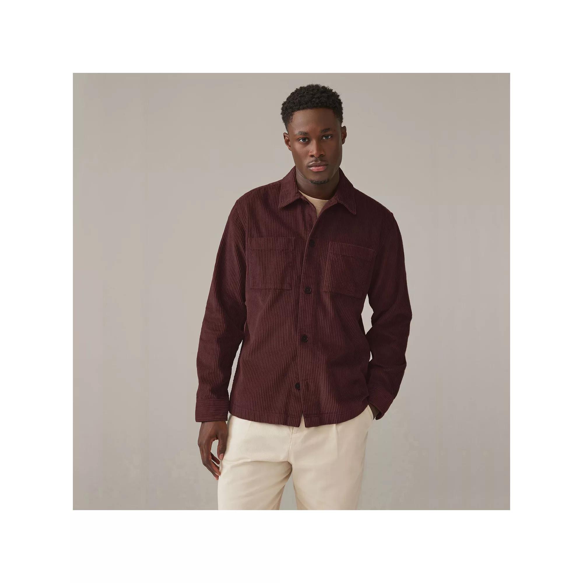 Men's NEXT Cordoroy Shacket Overshirt, Size: Small, Red Product Image