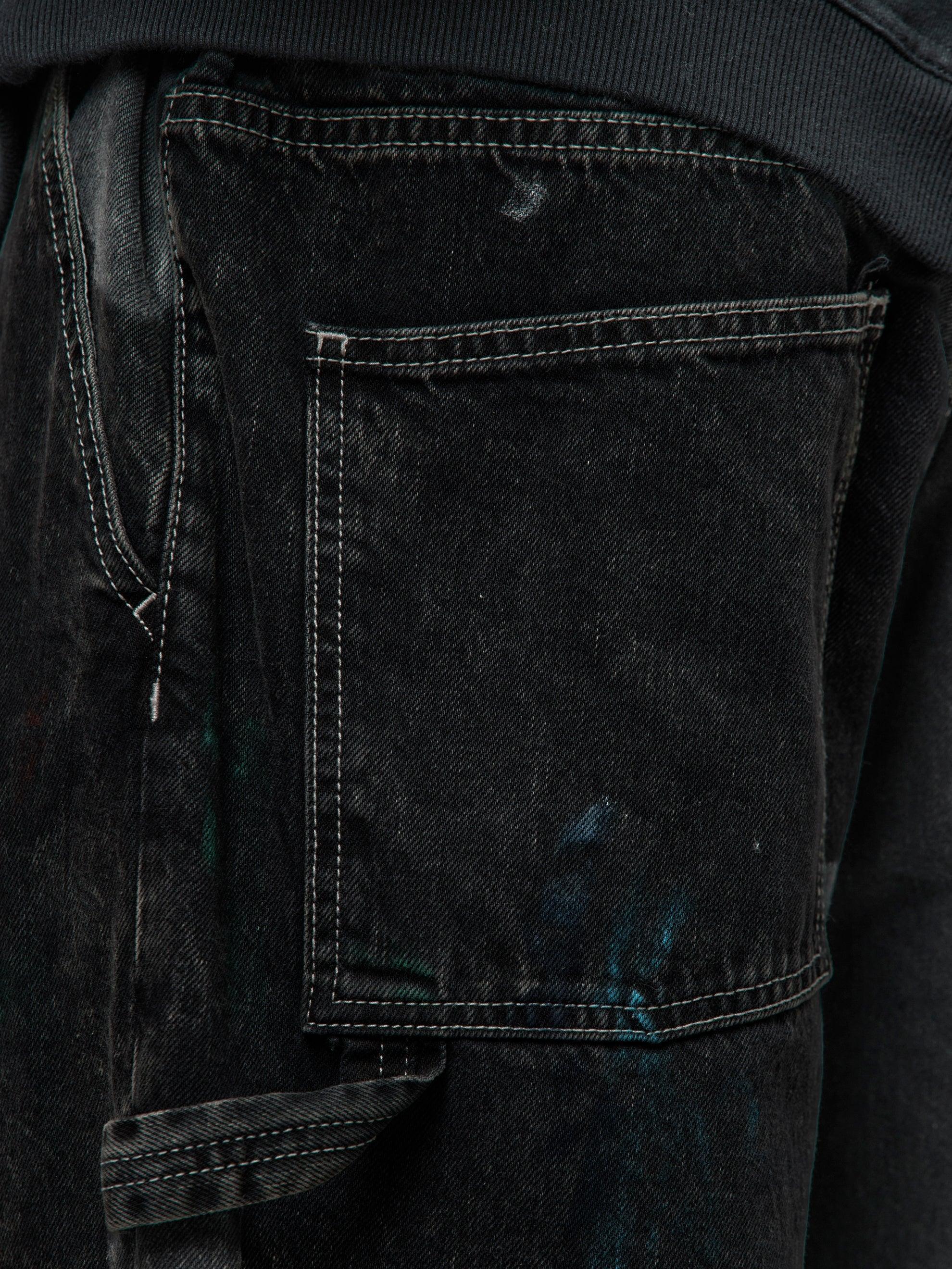 5 Pocket Denim Pants (Washed Black) Product Image