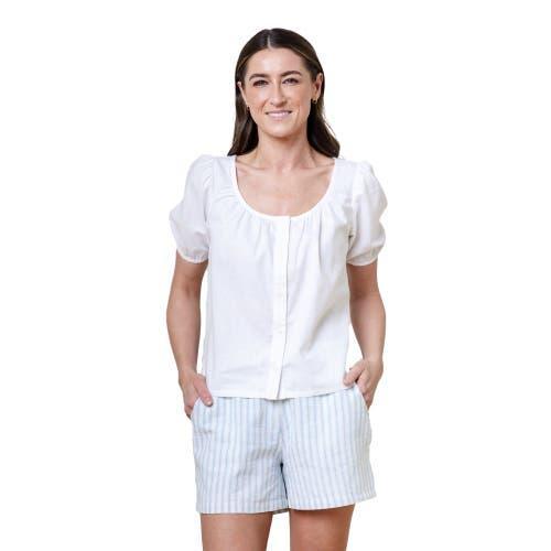 Hope & Henry Womens Flat Front Linen Short Product Image