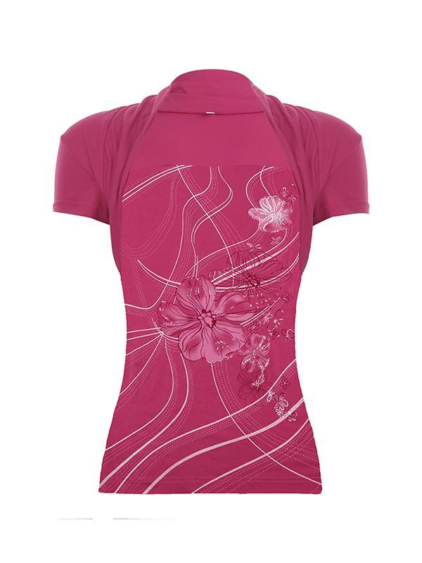 Floral Print Short Sleeve Tee Product Image