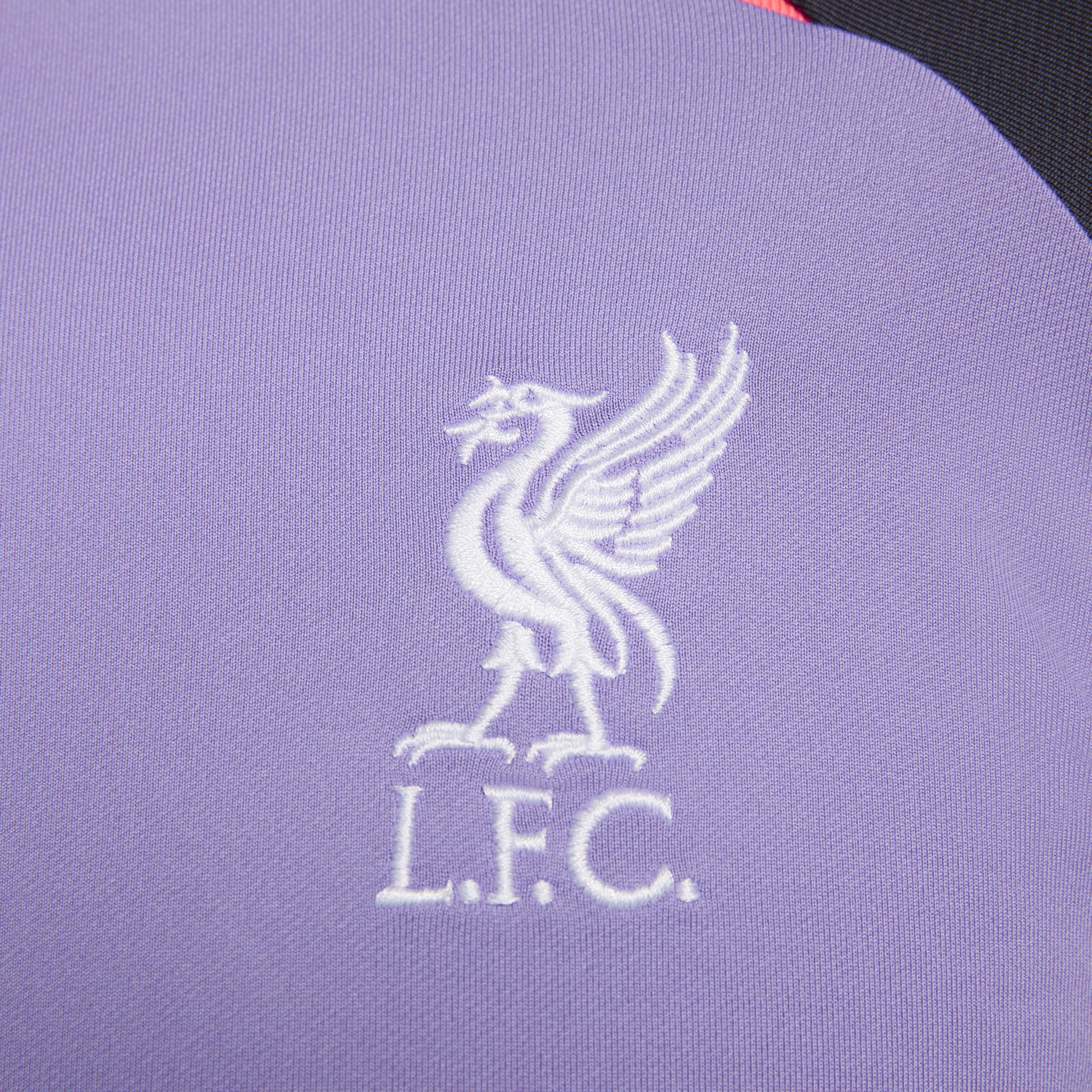 Mens Nike Purple Liverpool Strike Drill 2023/24 Performance Quarter-Zip Long Sleeve Top Product Image