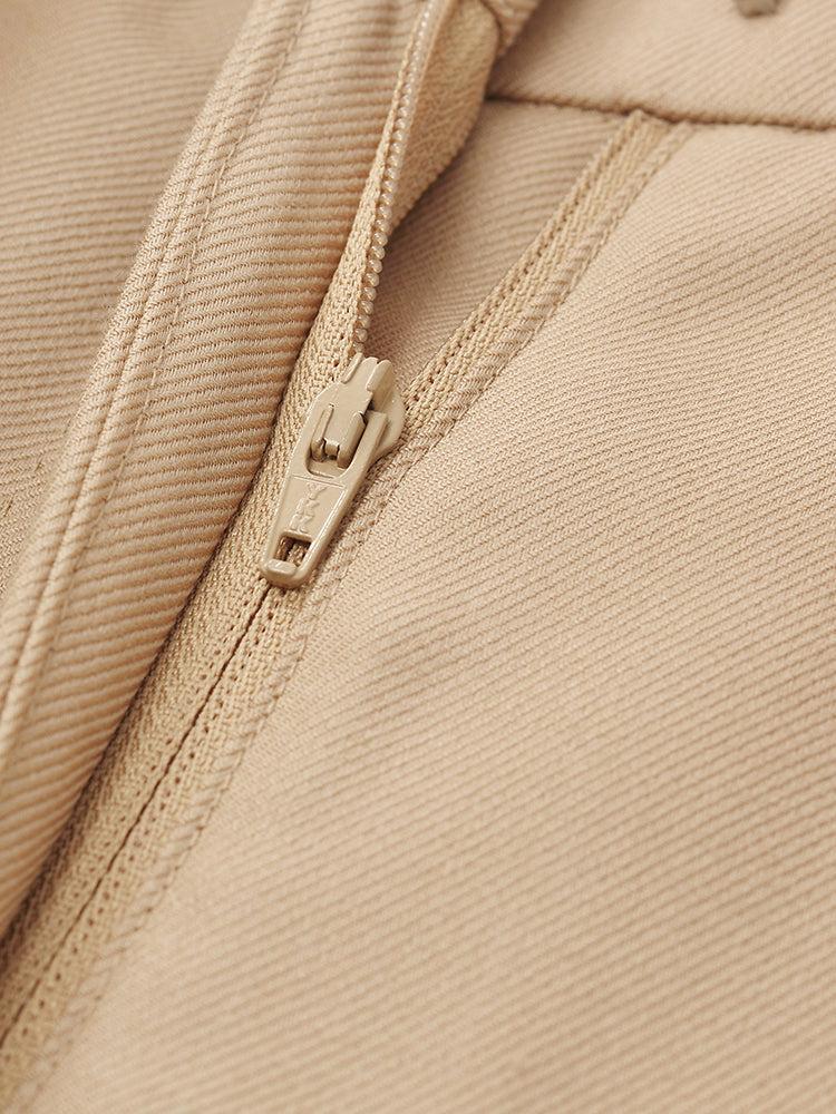 Worsted Wool Straight Women Pants Product Image