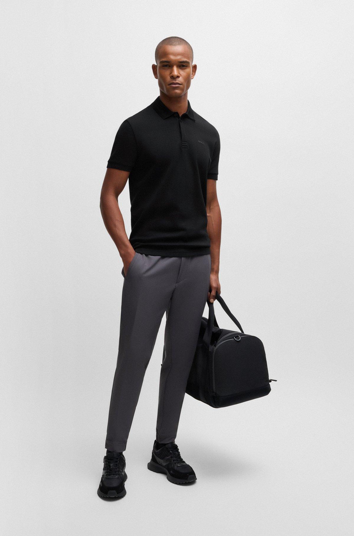 Paddy polo shirt with drop-needle stitching Product Image