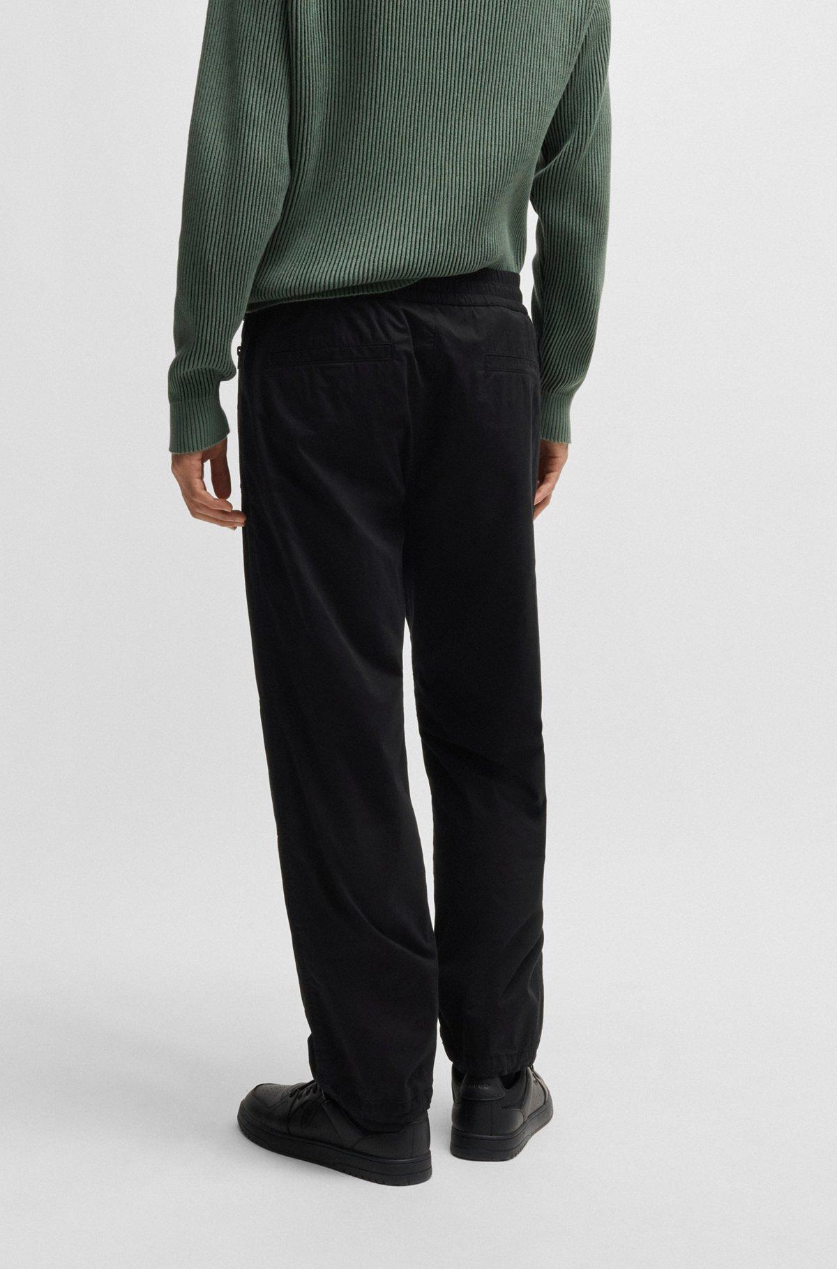 Regular-fit trousers in paper-touch cotton Product Image