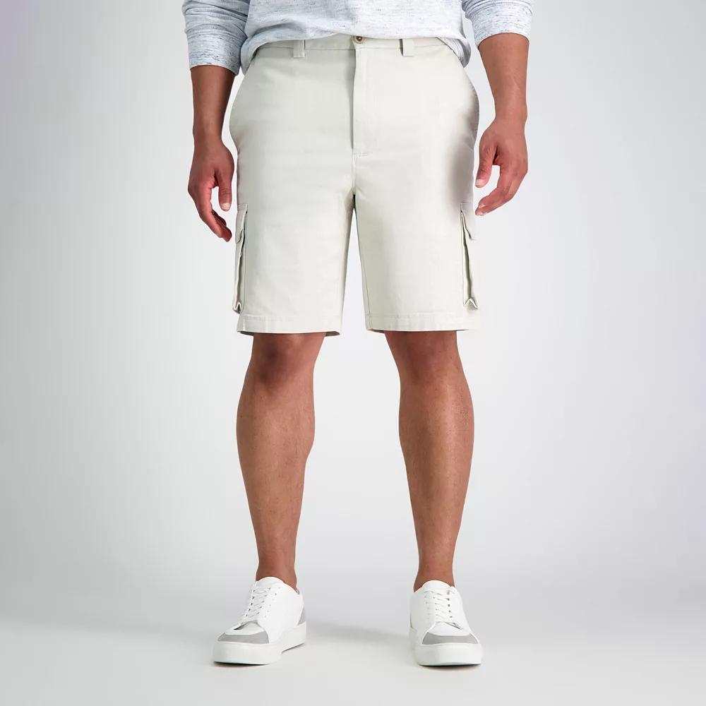 Mens Haggar 10 Straight-Fit Stretch Cargo Flat-Front Shorts Pink Product Image