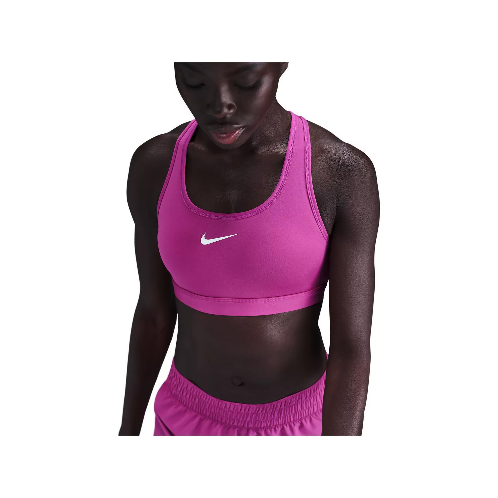 Women's Nike Swoosh Medium Support Padded Sports Bra, Size: Large, Pink Product Image