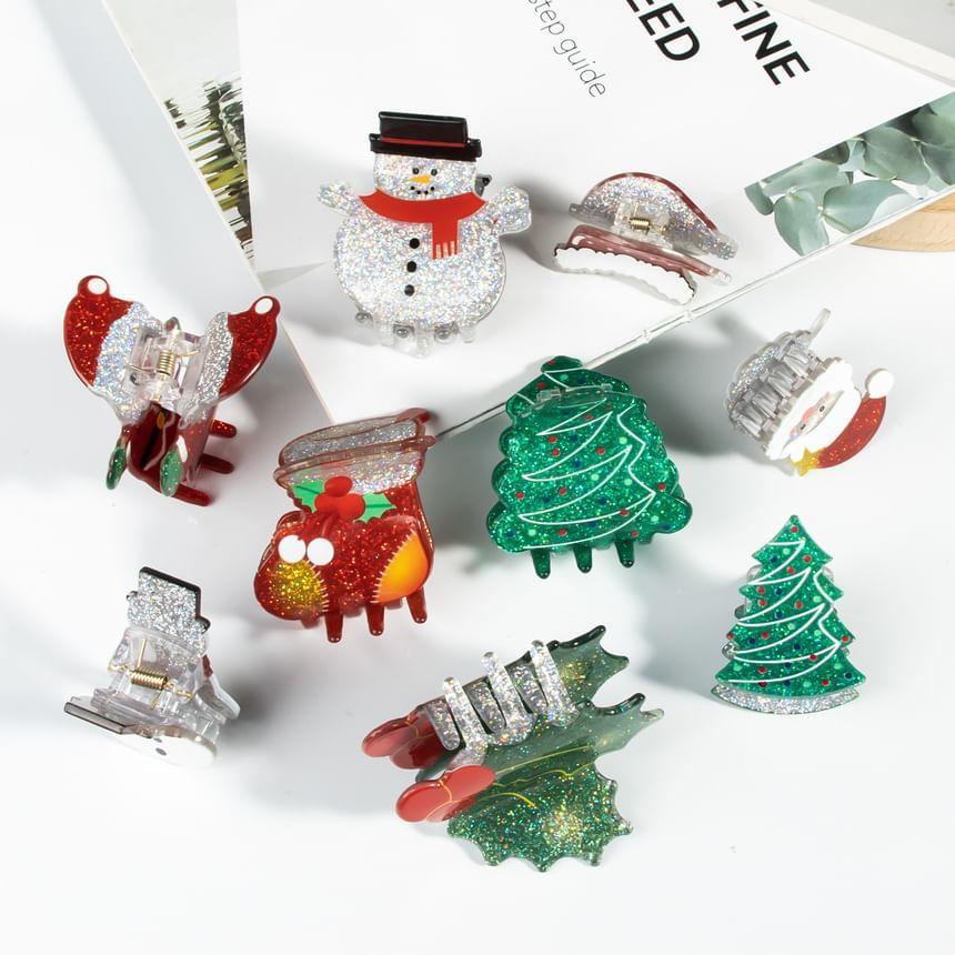 Christmas Acrylic Hair Claw Clip (Various Designs) Product Image