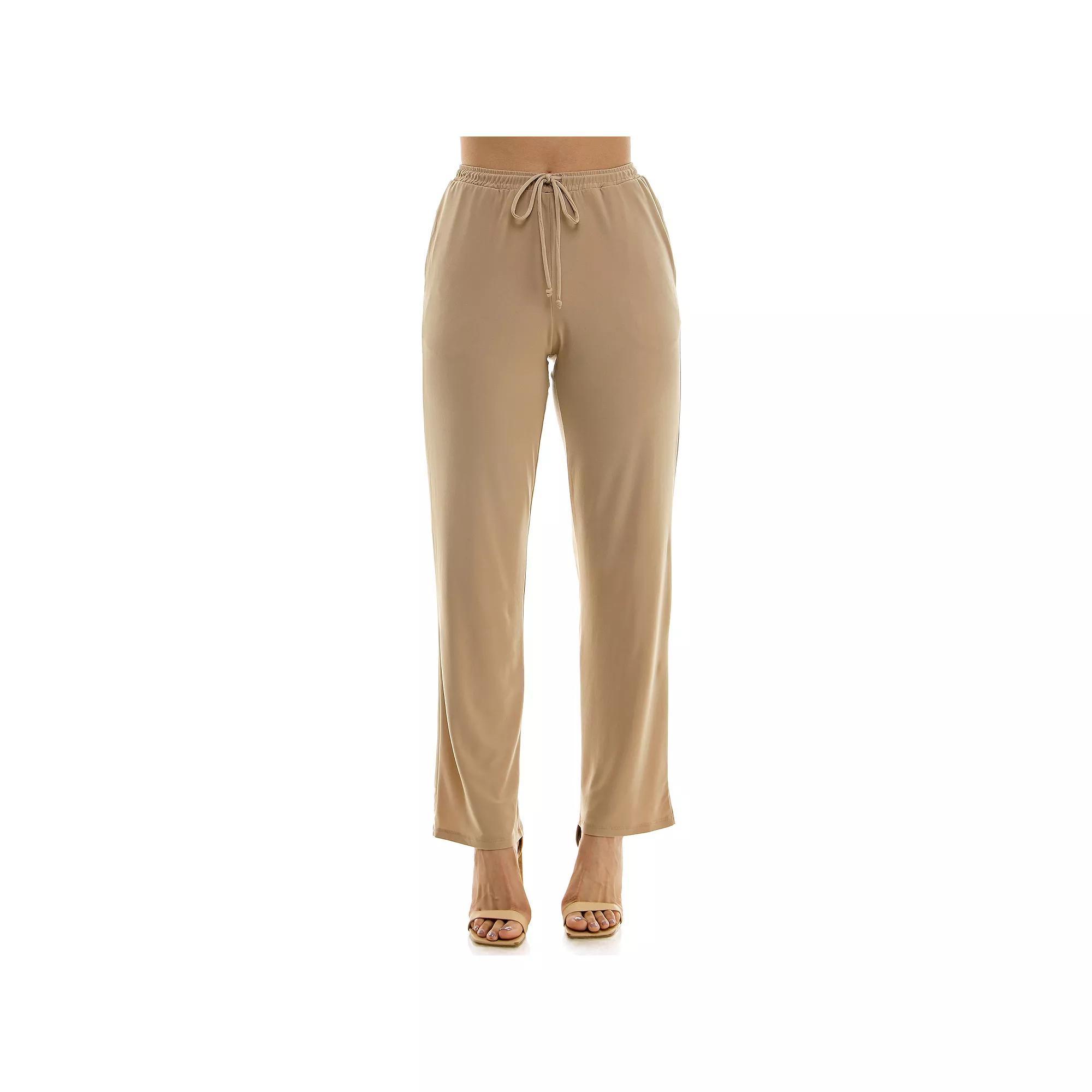Women's Nina Leonard Classic Drawstring Pant,  Product Image