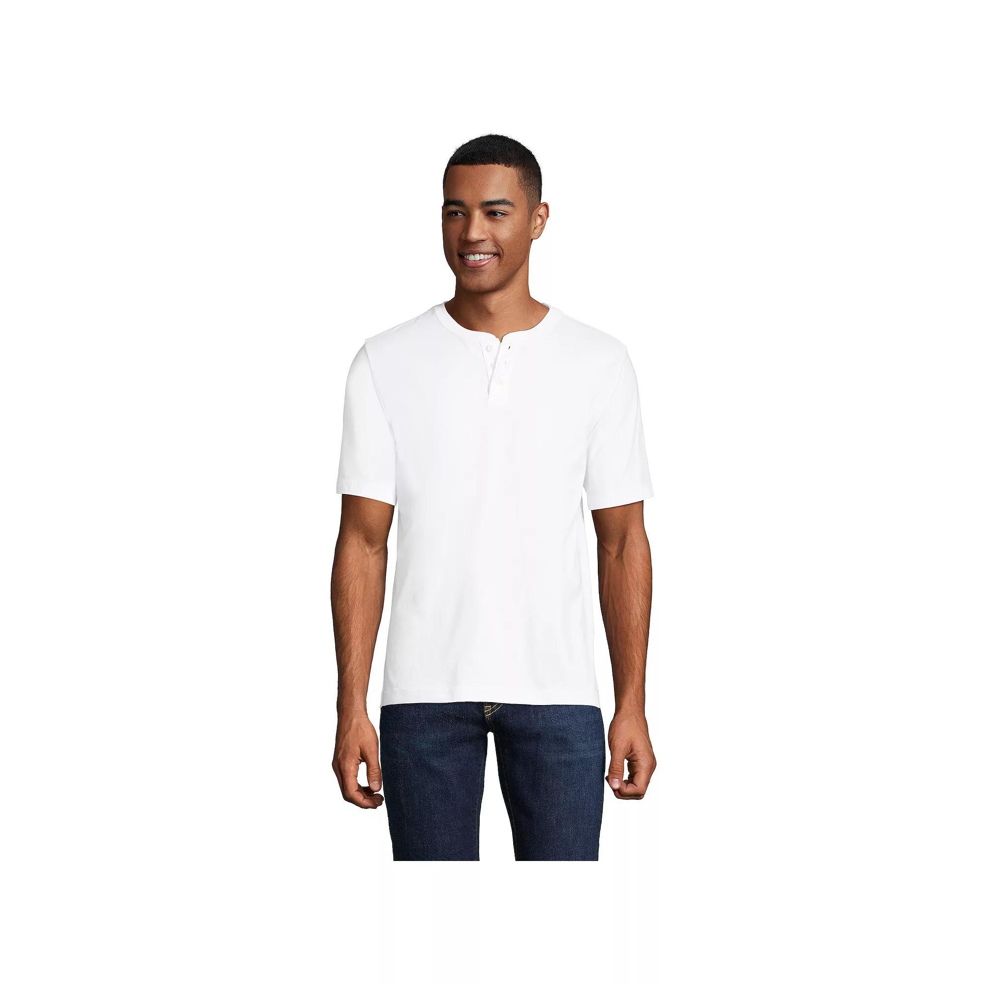 Men's Lands' End Classic-Fit Super-T Henley,  Product Image