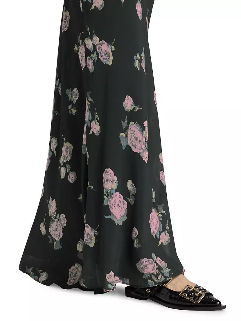 Floral Crepe Maxi Skirt Product Image