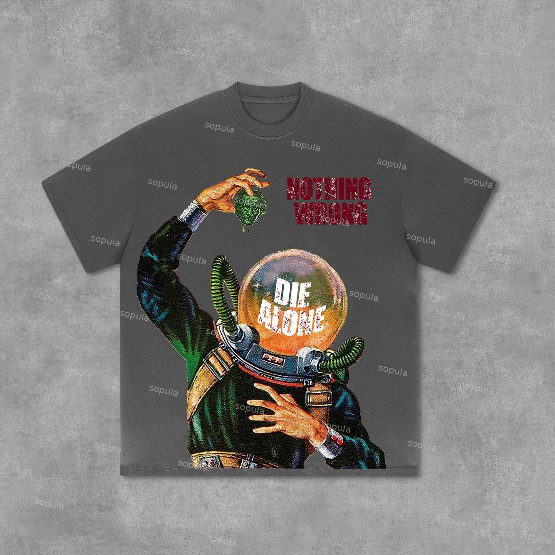 Sopula Nothing Wrong Graphic Print Cotton T-Shirt Product Image