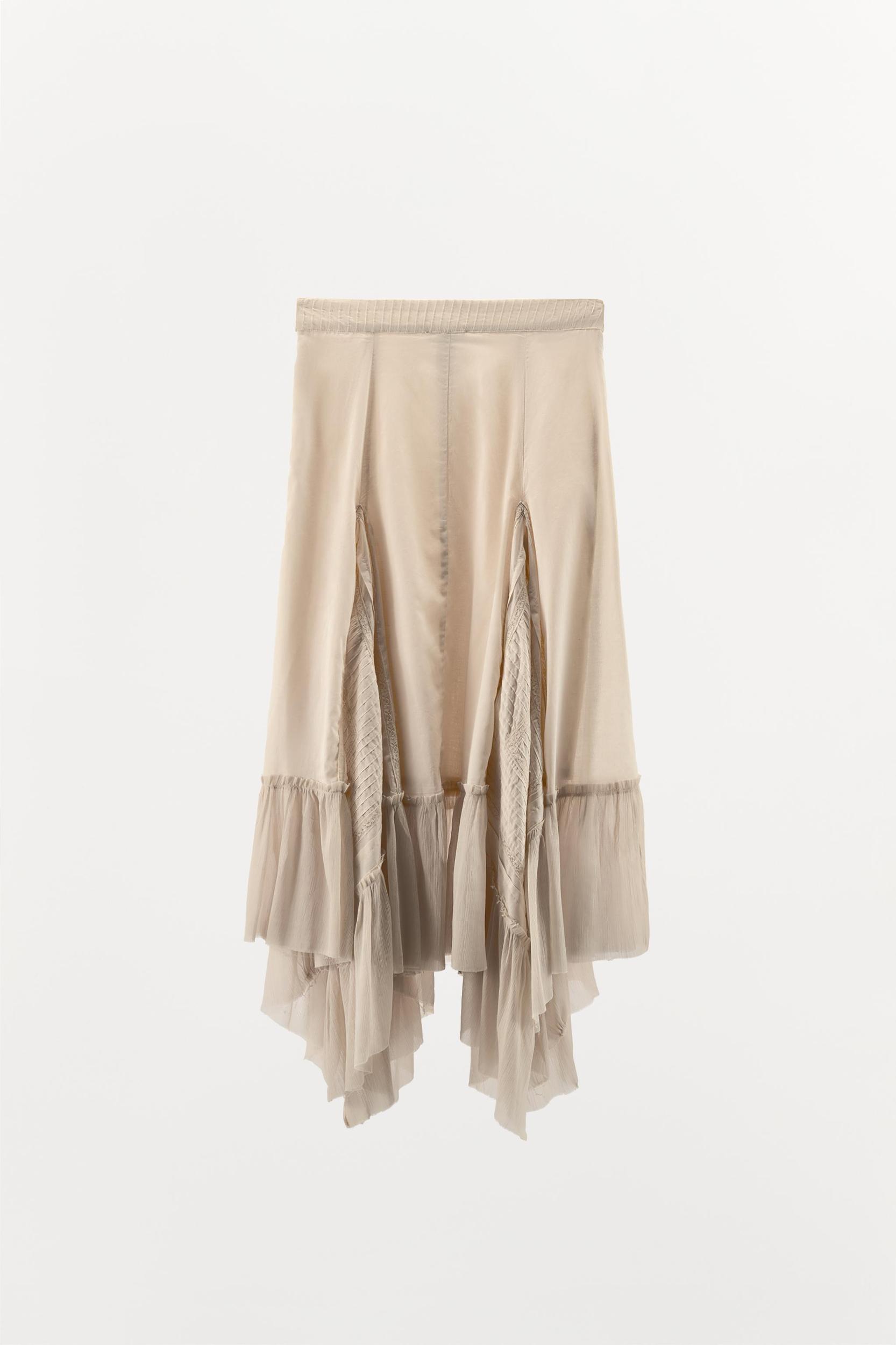 ASYMMETRIC PLEATED SKIRT Product Image