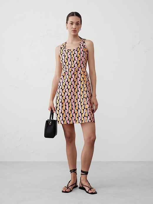 Seamed Scoop-Neck Mini Dress Product Image