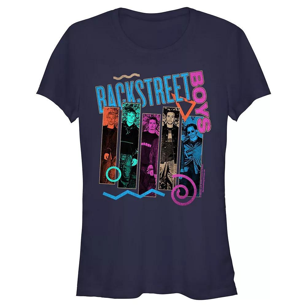 Juniors' Backstreet Boys Members Banners Graphic Tee, Women's, Size: Small, Blue Product Image