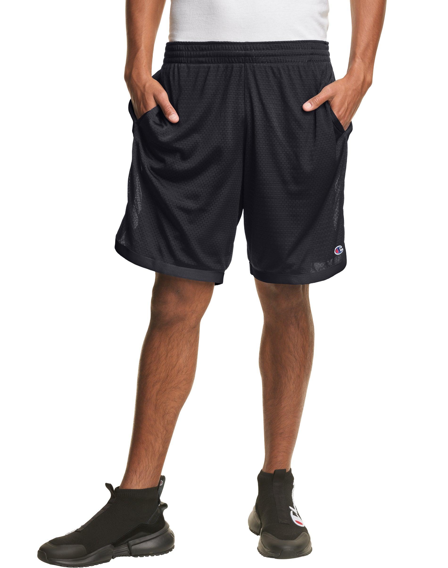 Mens Champion Taped Mesh Shorts, 7 Navy S Product Image