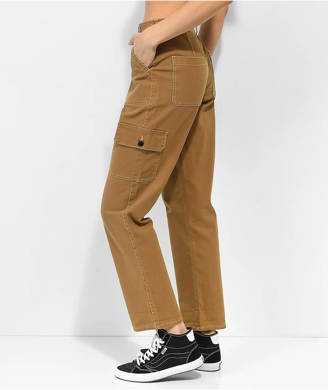 Empyre Marlo Bronze Brown Canvas Cargo Pants Product Image