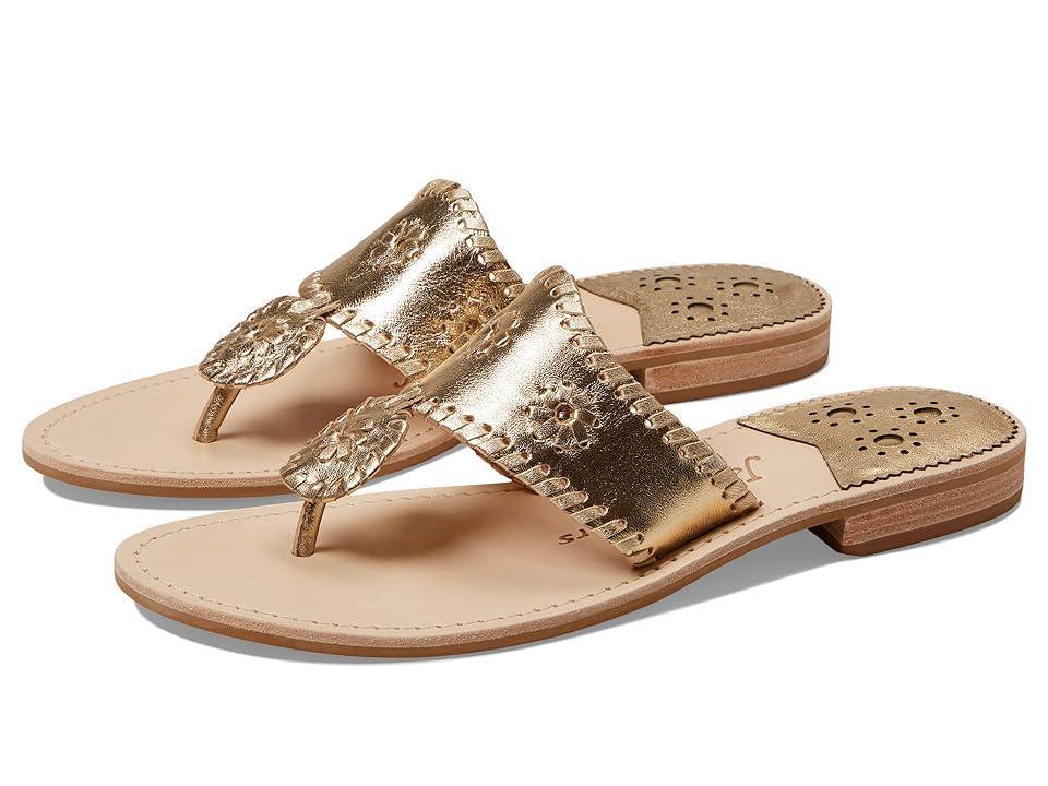 Jack Rogers Jacks Leather Flat Thong Sandals Product Image