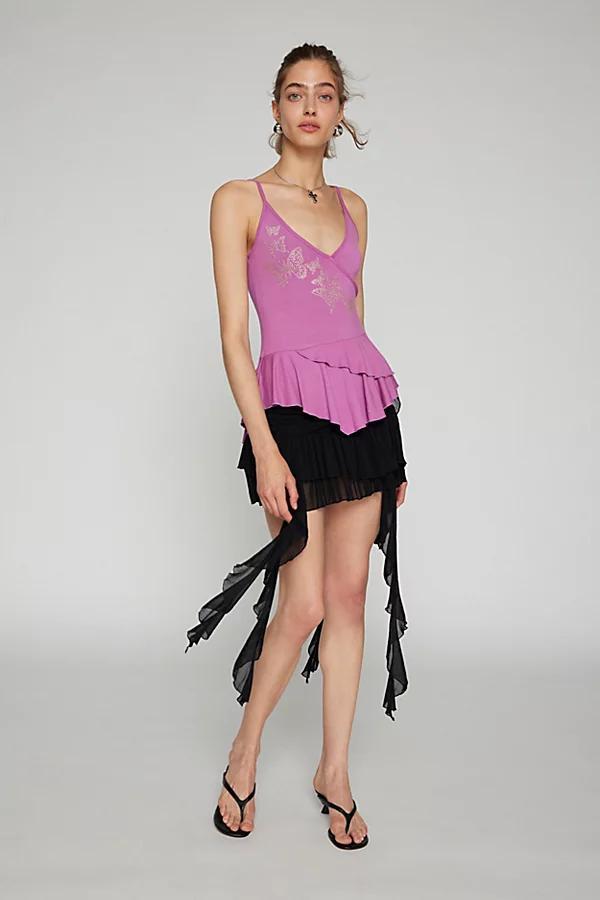 Kimchi Blue Hazel Peplum Butterfly Applique Cami Womens at Urban Outfitters Product Image