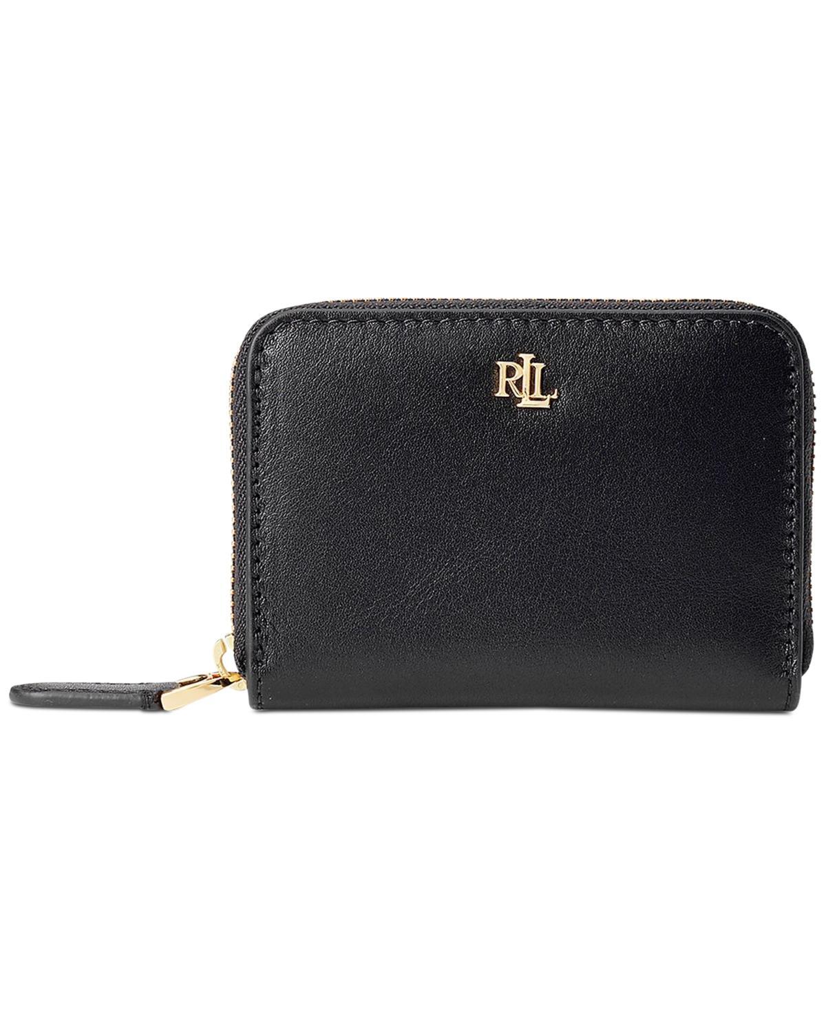 Womens Full-Grain Leather Small Zip Continental Wallet Product Image