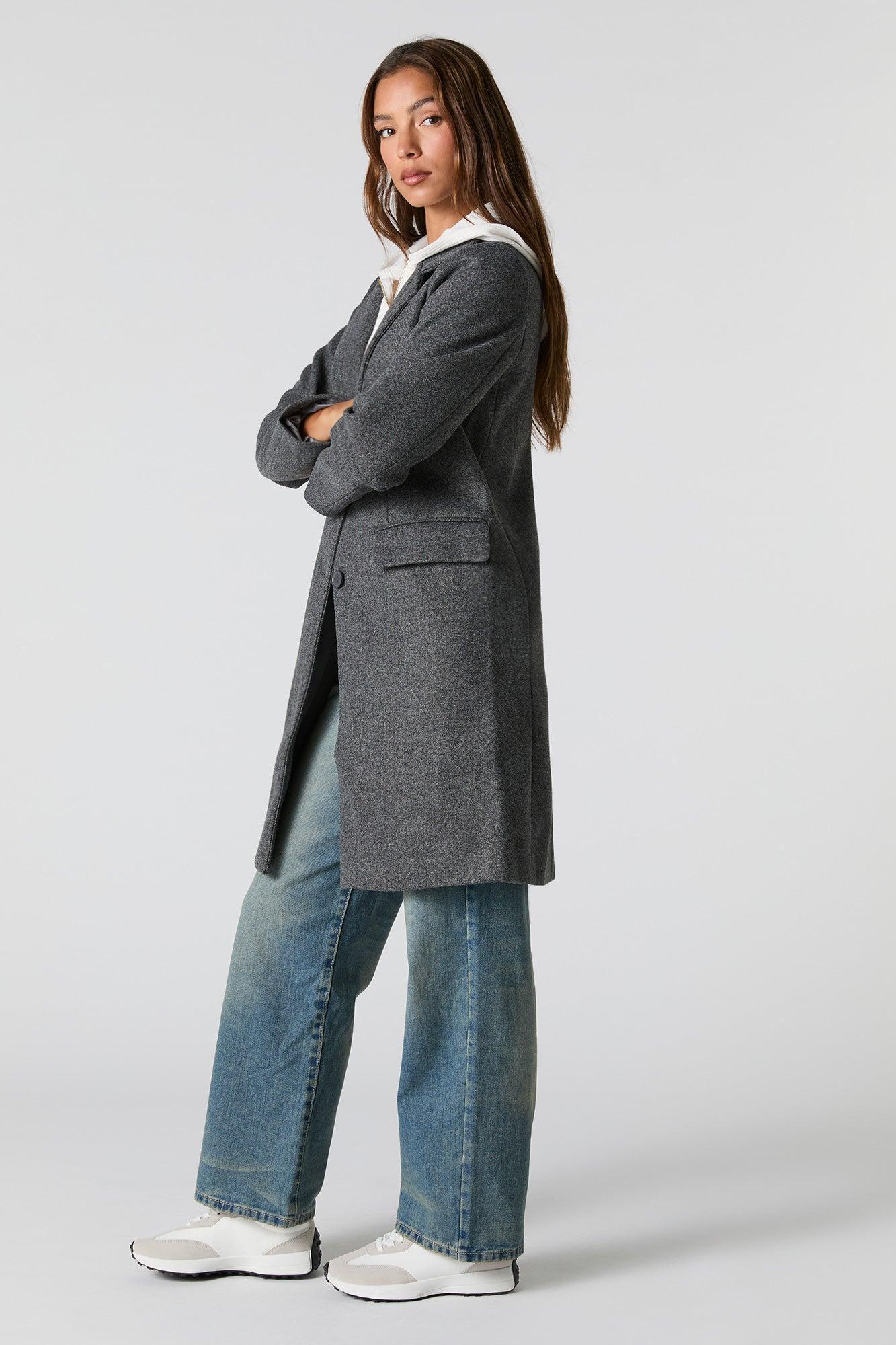 Collared Double Button Coat Female Product Image