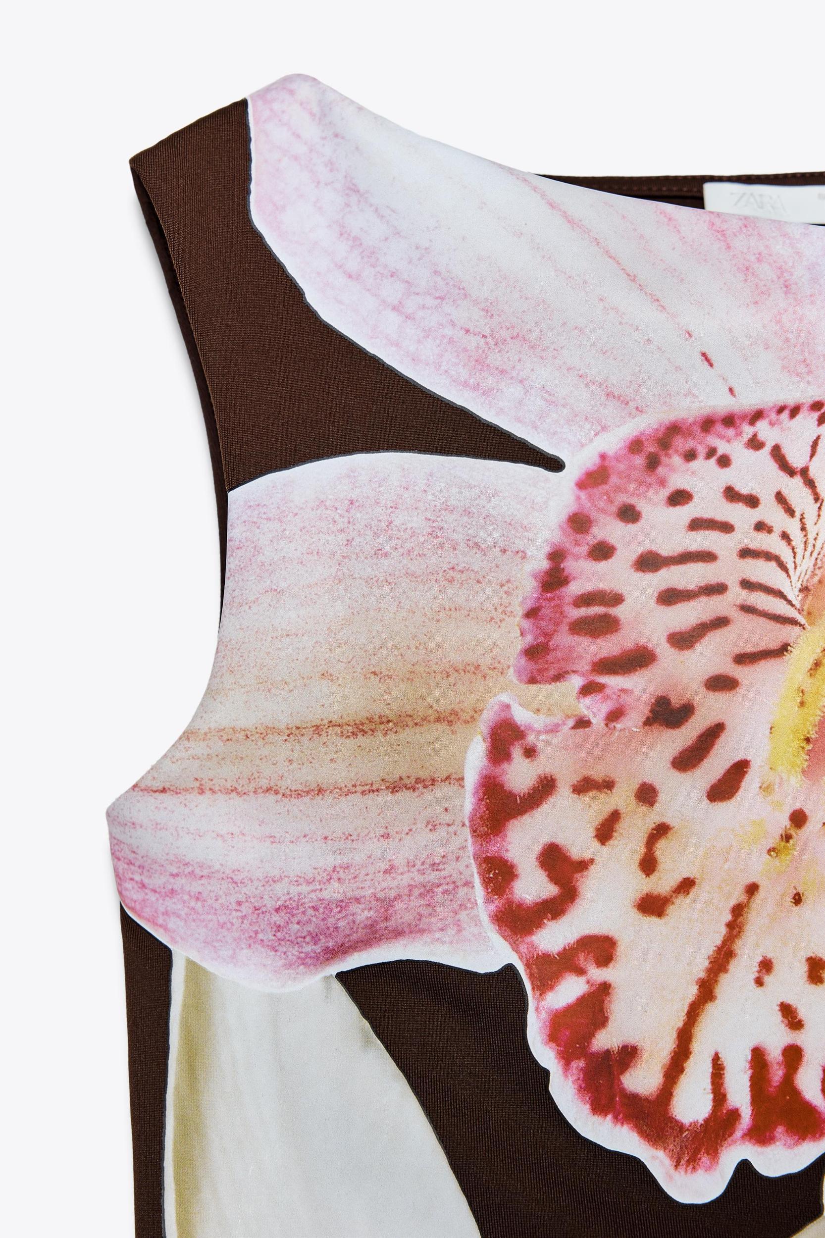 FLORAL POLYAMIDE TOP Product Image