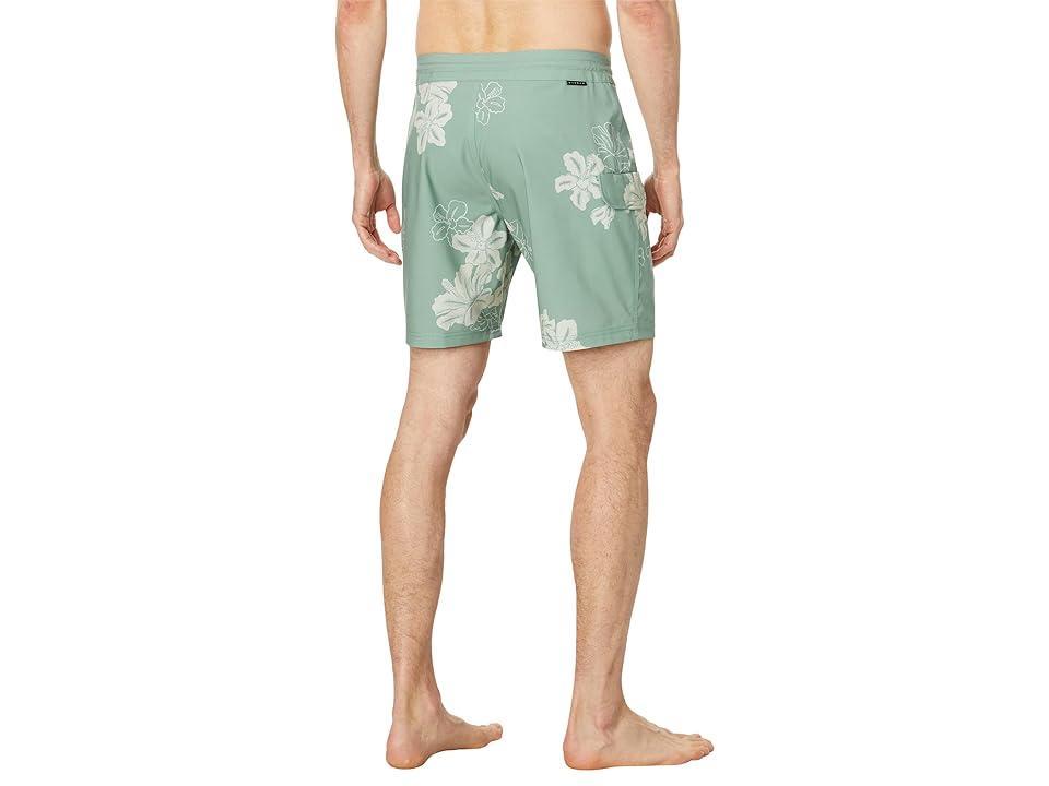 VISSLA Byebiscus 17.5 Boardshorts (Light Sage) Men's Swimwear Product Image