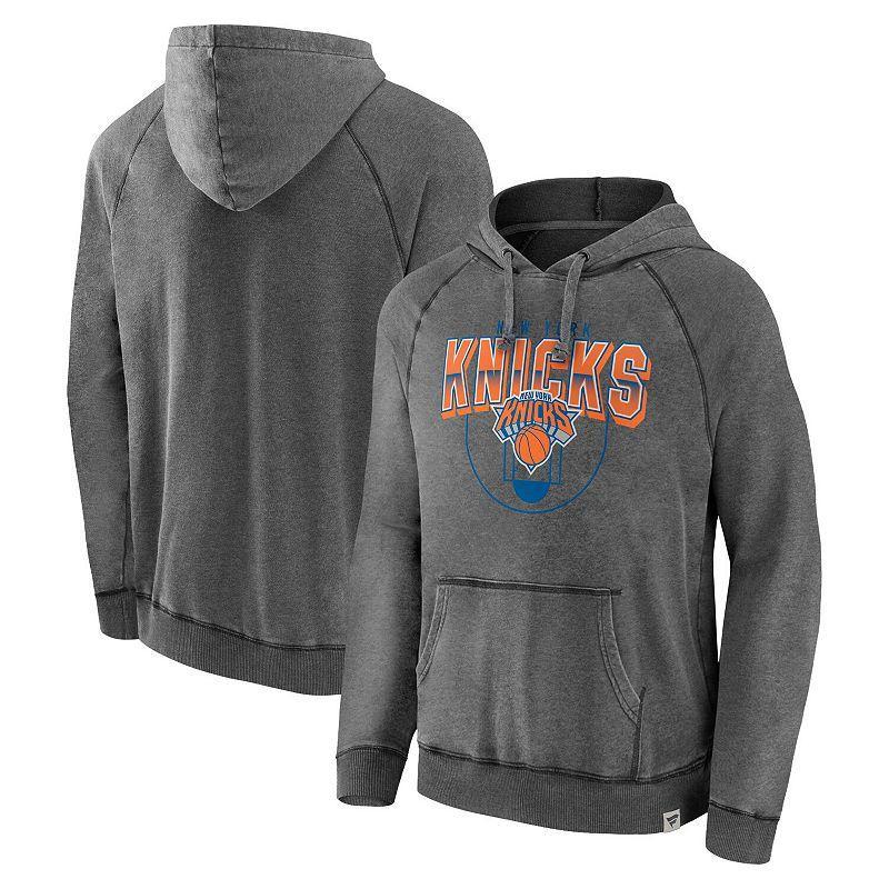 Mens Fanatics Branded Gray New York Knicks Acquisition True Classics Vintage Snow Wash Pullover Hoodie Product Image