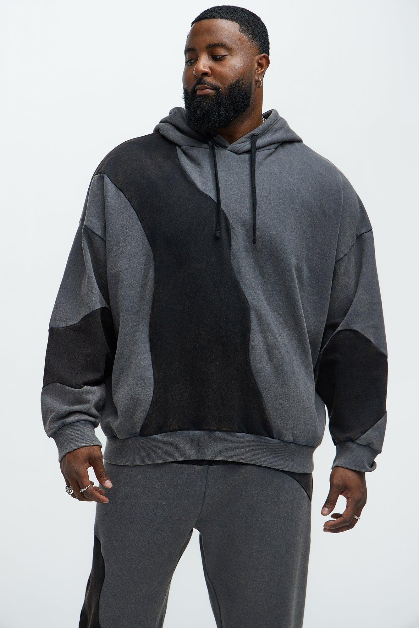 Washed Abstract Hoodie - Black Product Image