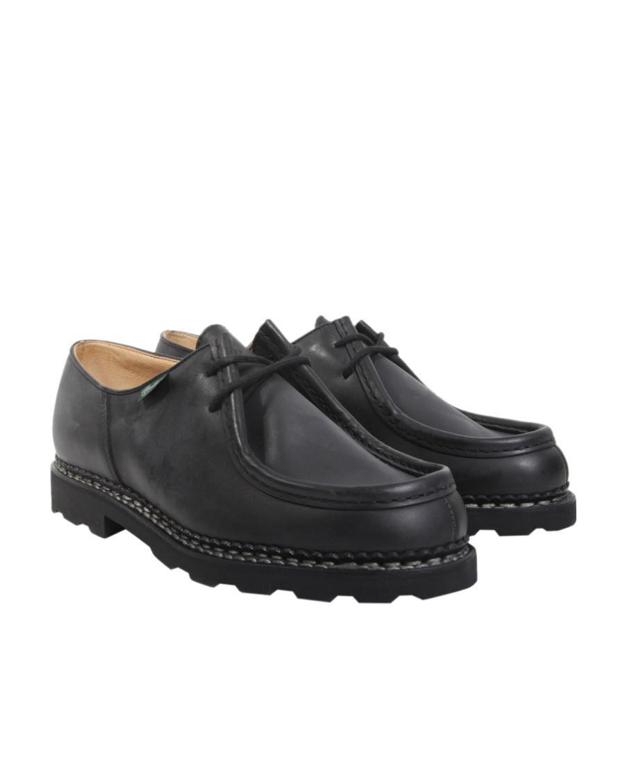 PARABOOT Michael Round Toe Lace-up Shoes In Black Product Image