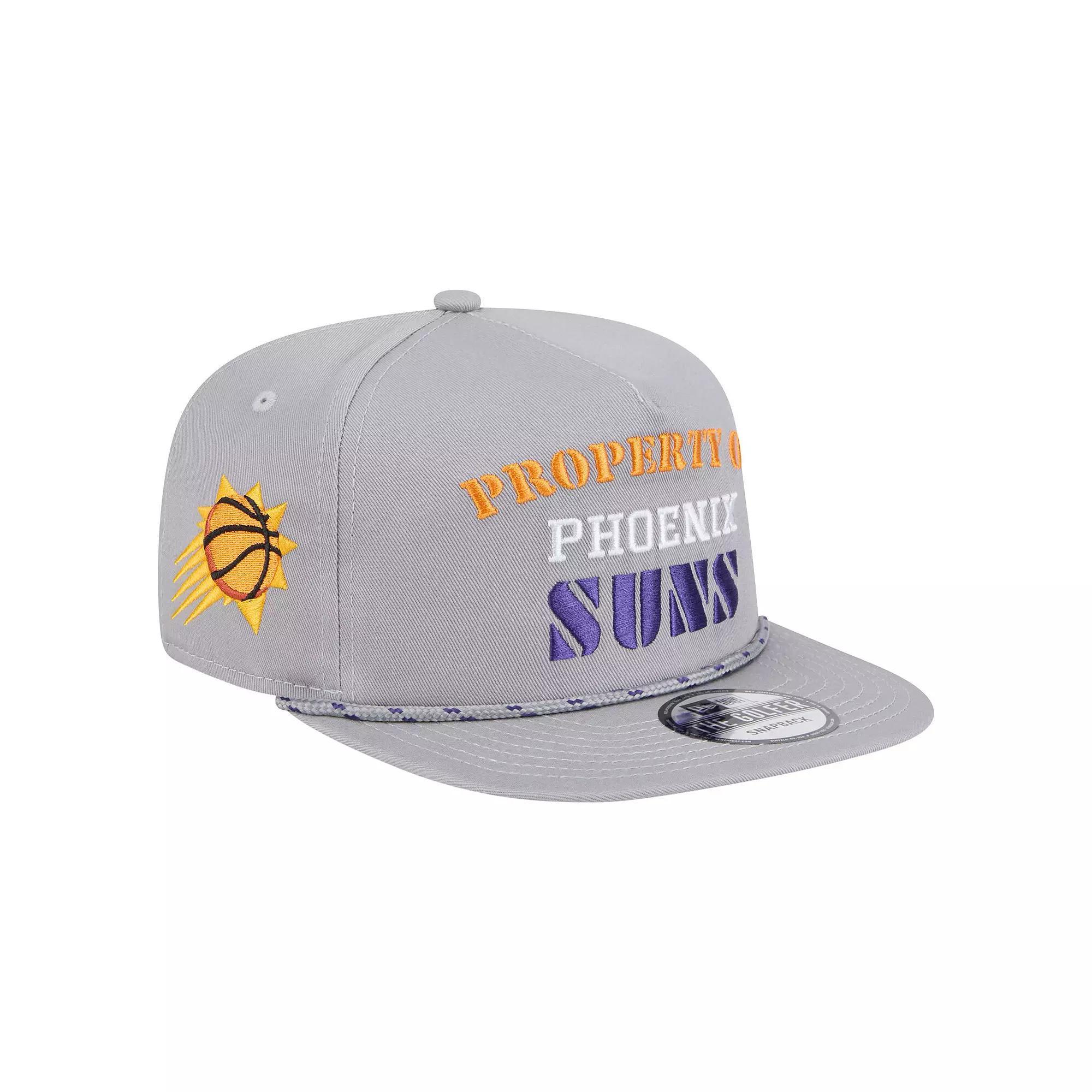 Mens New Era Gray Phoenix Suns Throwback Property Of Golfer Snapback Hat Product Image