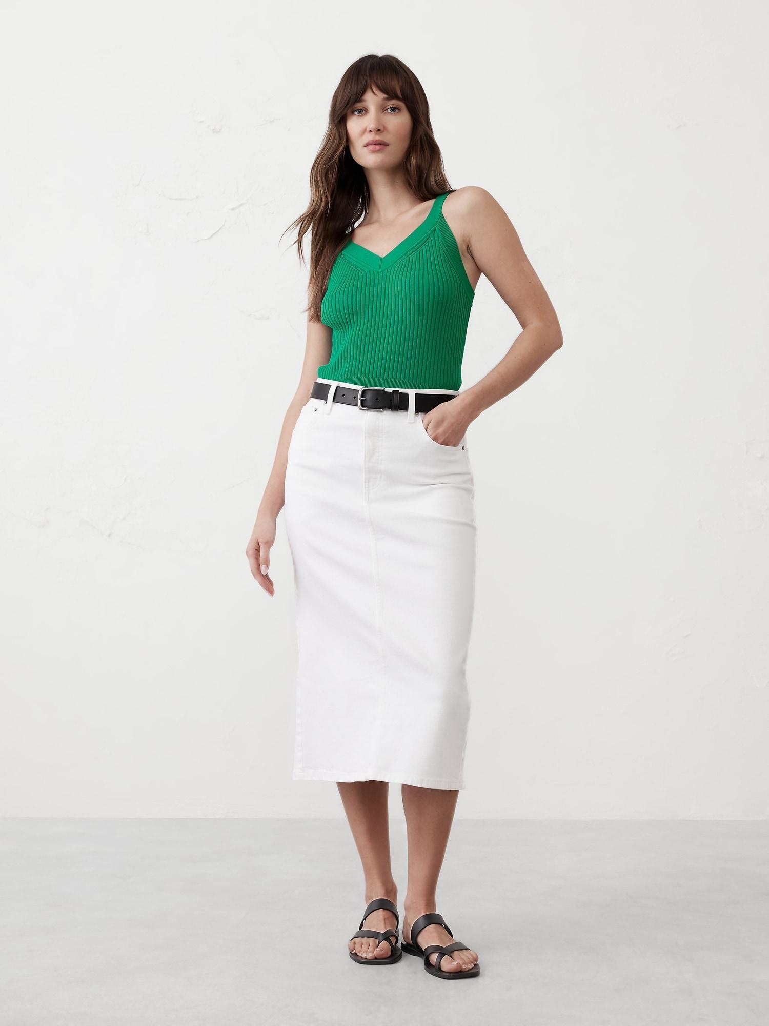 Ribbed Cropped Sweater Tank Product Image