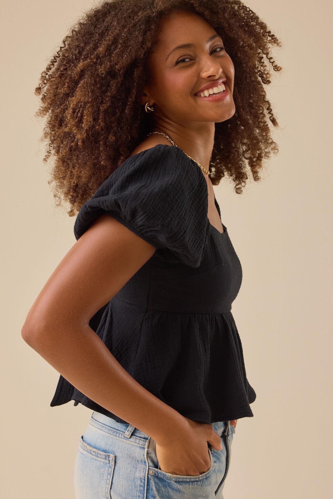 Nia Tie Back Babydoll Top Product Image