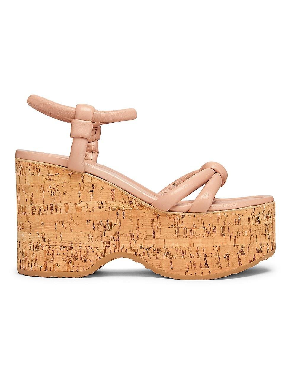 Womens G3284 Nappa 100MM Leather Platform Sandals Product Image