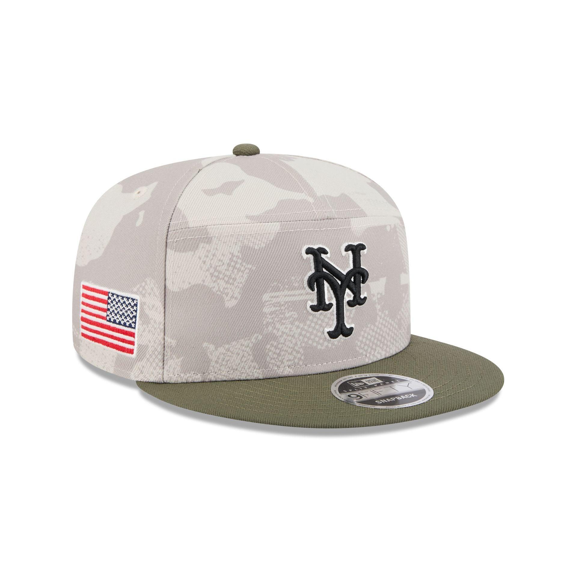 New York Mets Armed Forces Day 2025 Split Panel 9FIFTY Snapback Hat Male Product Image