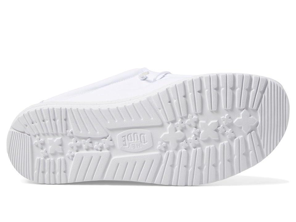 Hey Dude Wally Slip Canvas White) Men's Shoes Product Image