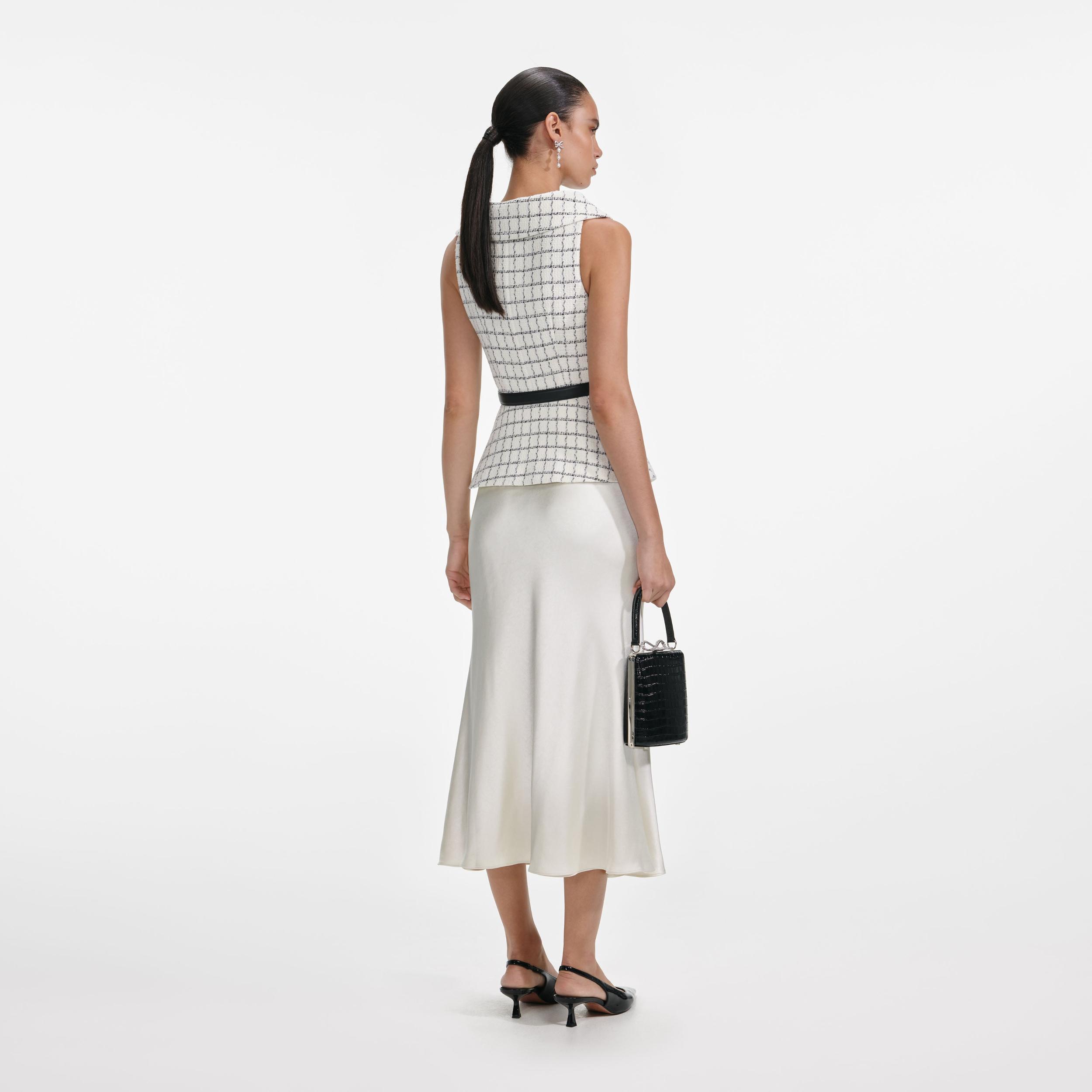 Check Boucle Midi Dress Product Image