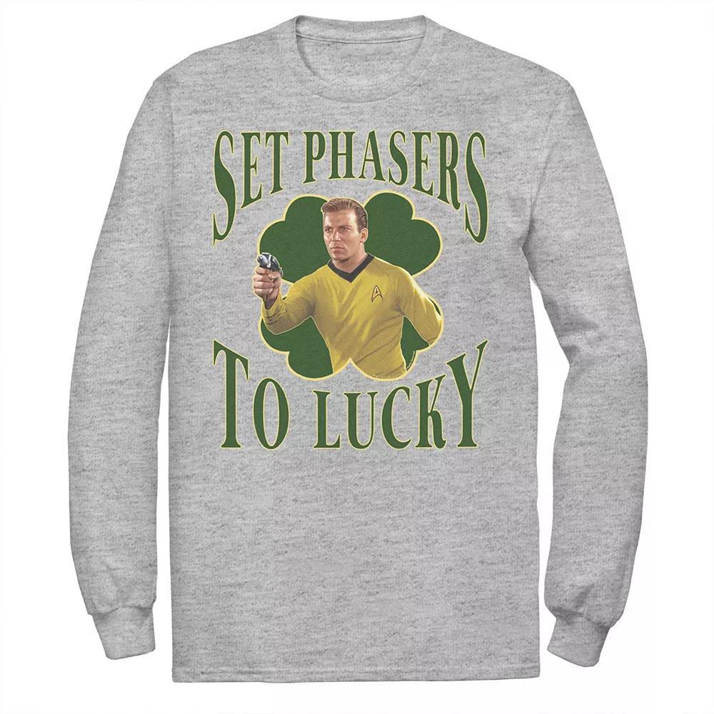 Men's Star Trek Next Generation St. Patty's Lucky Tee, Size: Medium, Athletic Grey Product Image