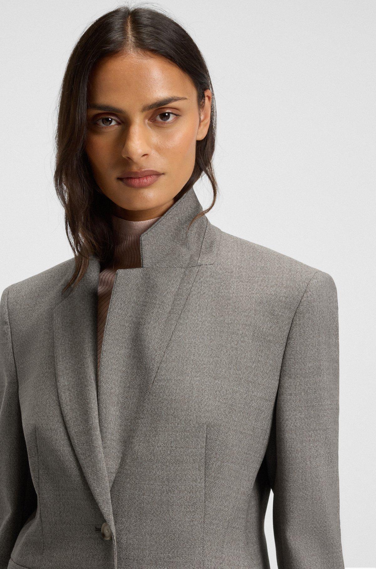 Slim-fit blazer in a patterned wool blend Product Image