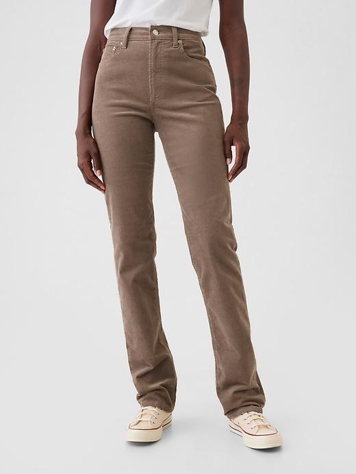 High Rise Corduroy '90s Straight Pants Product Image