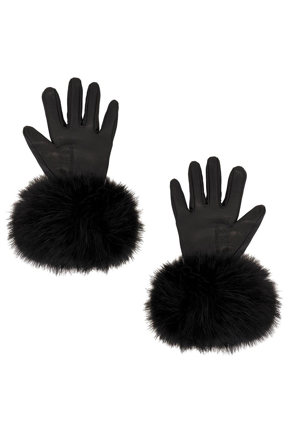 The Leather Faux Fur Glove Adrienne Landau Product Image